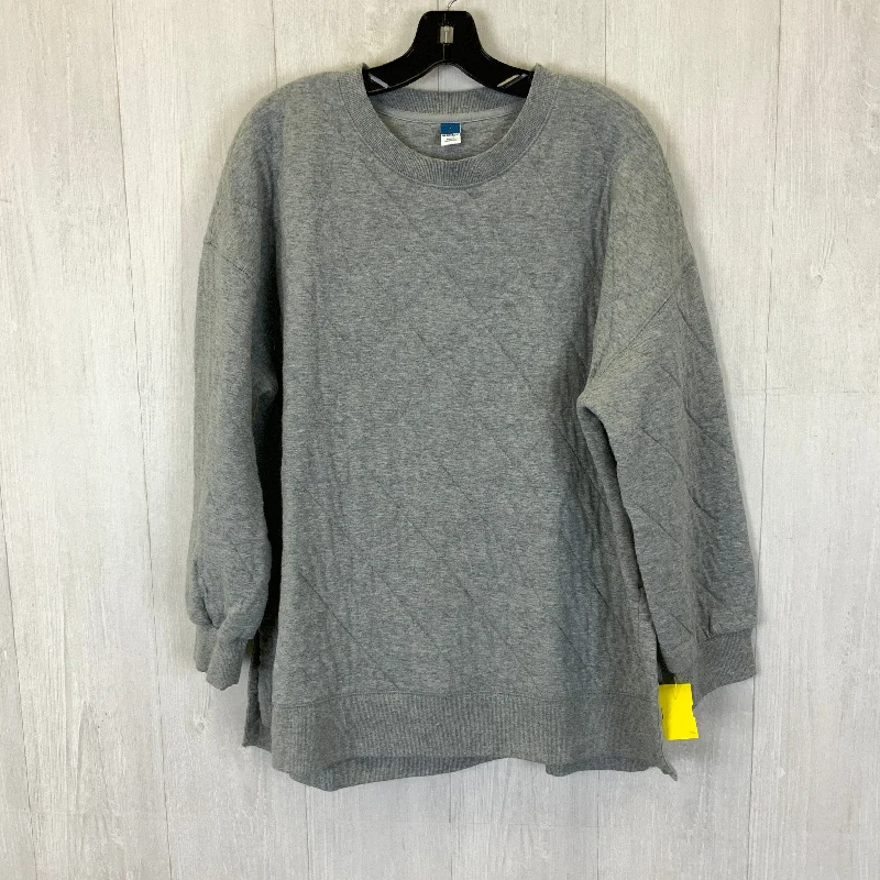 jolly modern sweatshirts -Sweatshirt Crewneck By Old Navy In Grey, Size: L