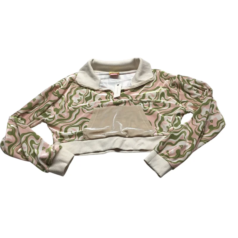 geek modern sweatshirts -Sweatshirt Collar By Anthropologie In Green & Pink, Size: S