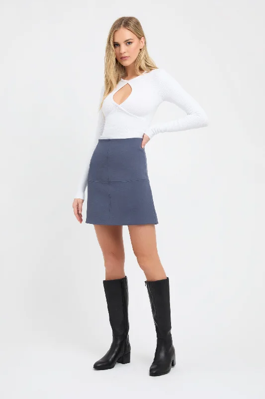 fitted tailored skirts -Lux Mini Skirt