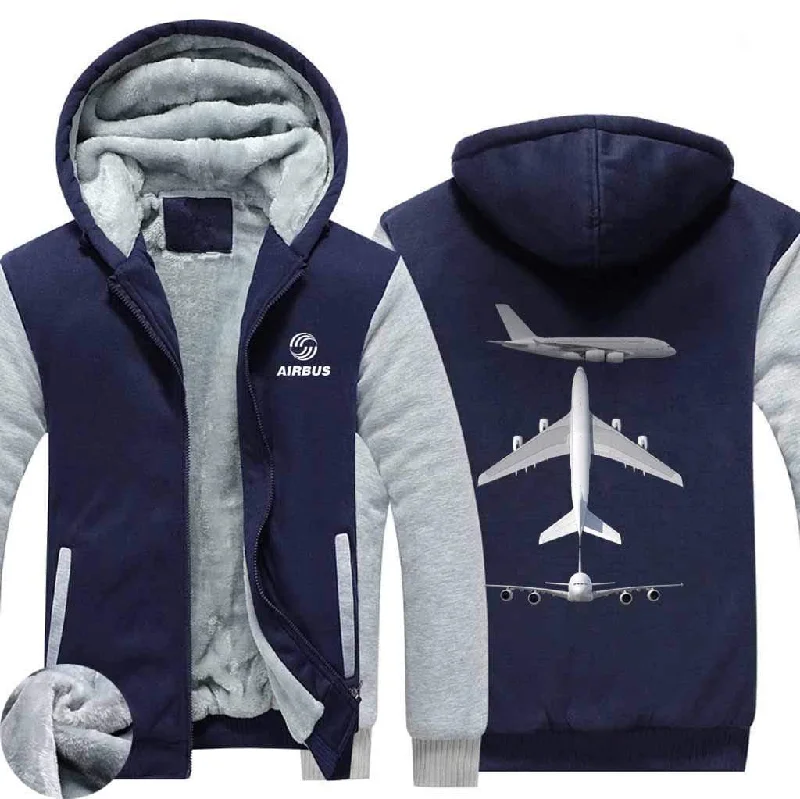 trail vivid hoodies -AIRBUS A380 ZIPPER SWEATERS