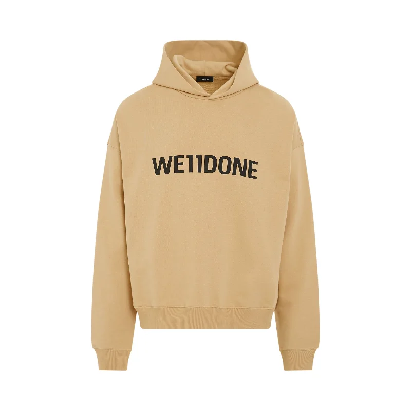 roar chic hoodies -Basic Logo Hoodie in Beige