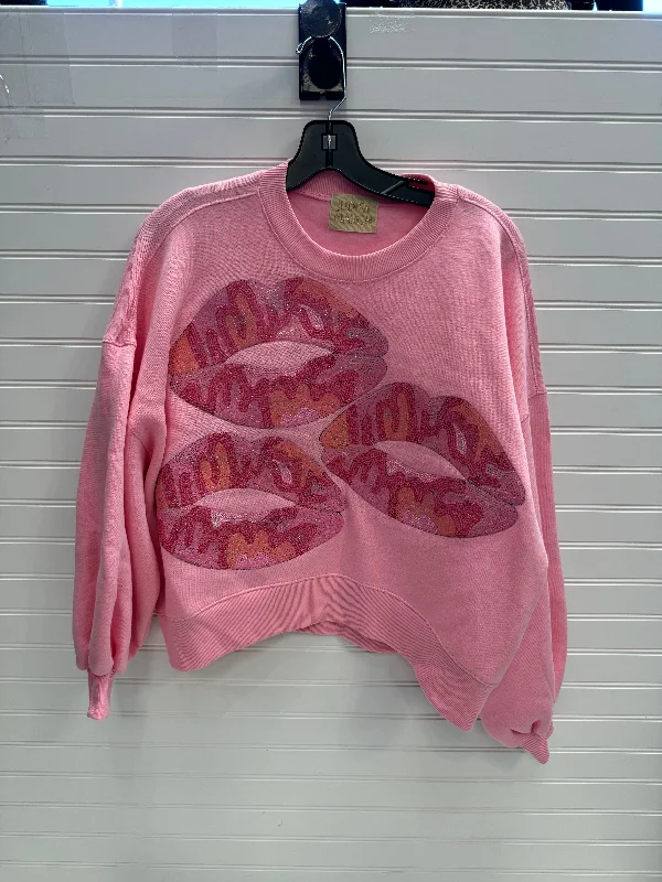 pet fresh sweatshirts -Sweatshirt Crewneck By Judith March In Pink, Size: S