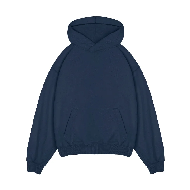 tribe stitch hoodies -Hoodie - Navy