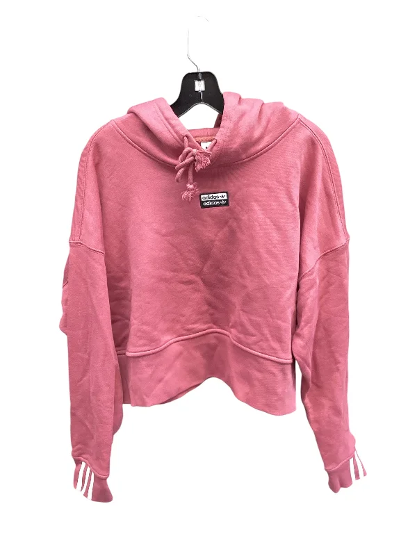 bloom design sweatshirts -Sweatshirt Hoodie By Adidas In Pink, Size: M