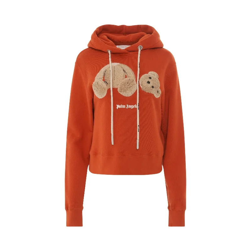 stitch hoodies custom -PA Bear Fitted Hoodie in Brick Red