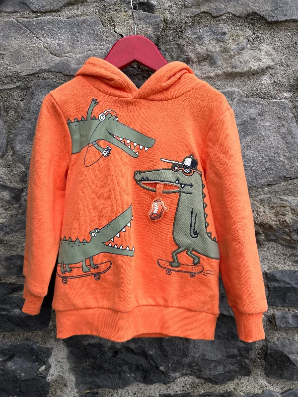 summit geometric hoodies -Crocodiles orange hoodie  5-6y (110-116cm)