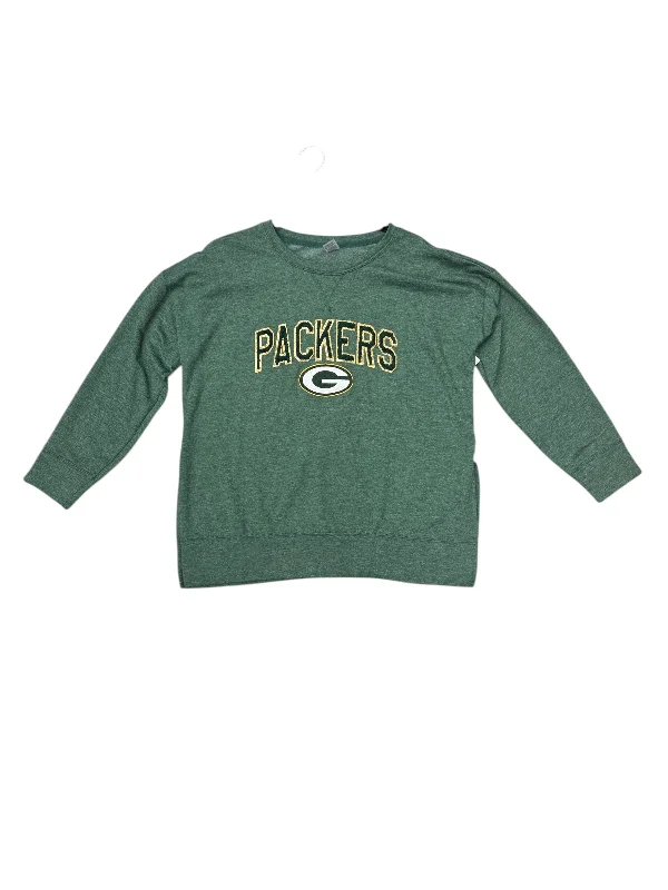 crisp vibe sweatshirts -Sweatshirt Crewneck By Nfl In Green, Size: L