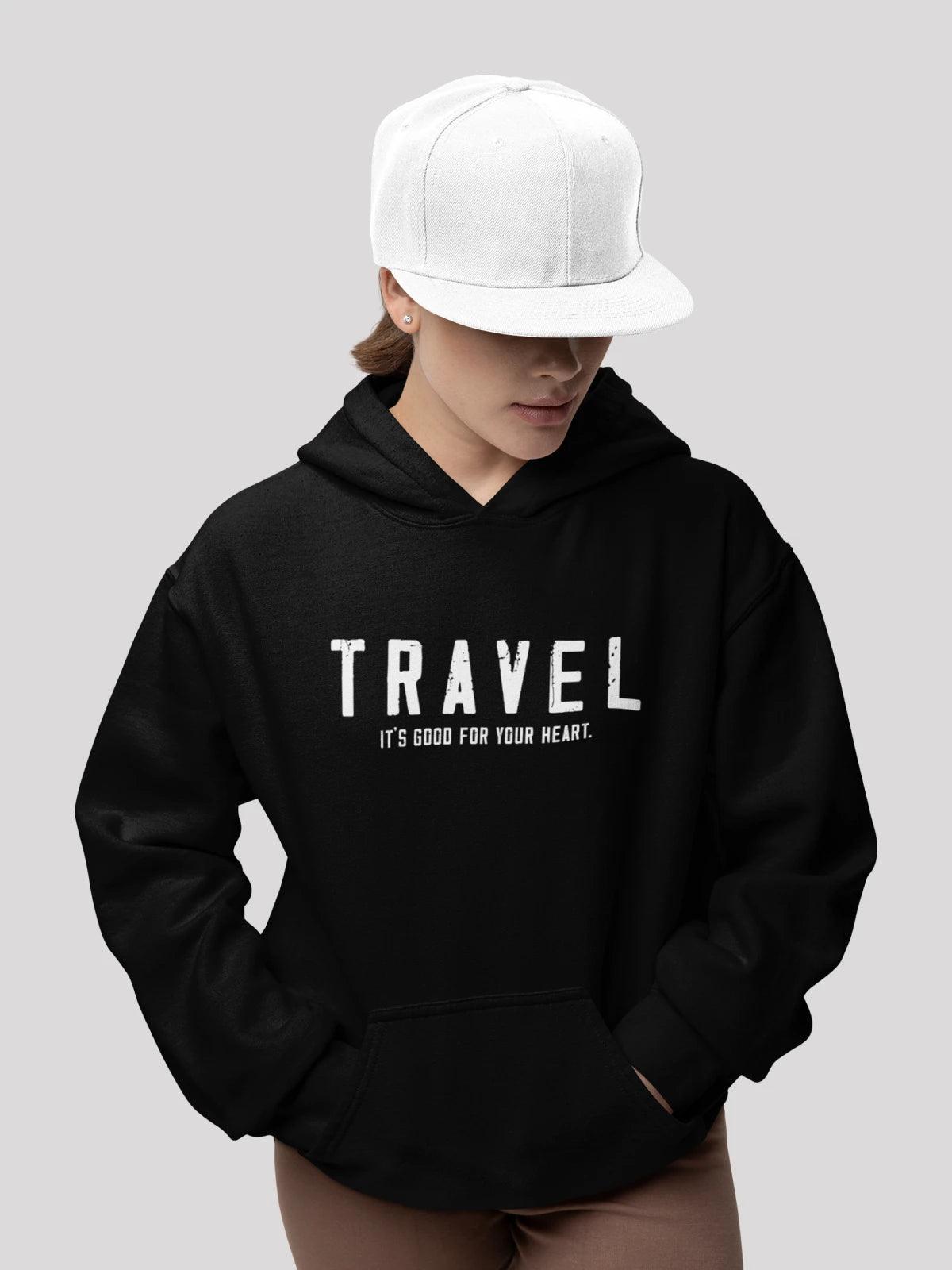 vibe hoodies punk -Travel Black Women's Hoodie