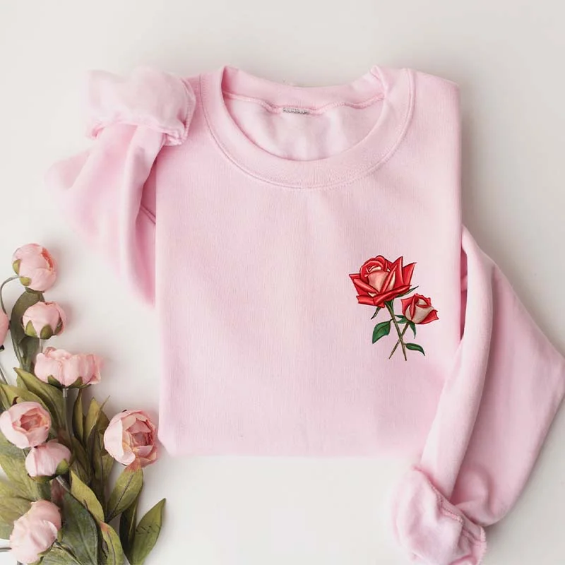 blaze modern sweatshirts -Rose Gardening Flowers Sweatshirt