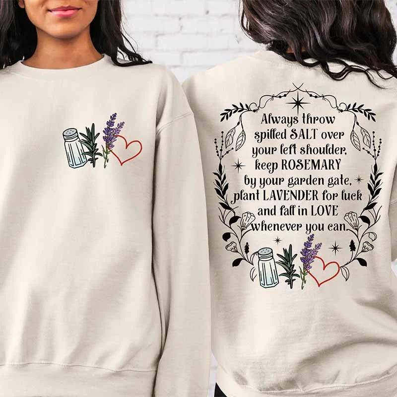 flow sweatshirts yoga -Salt Rosemary Lavender Love Halloween Sweatshirt