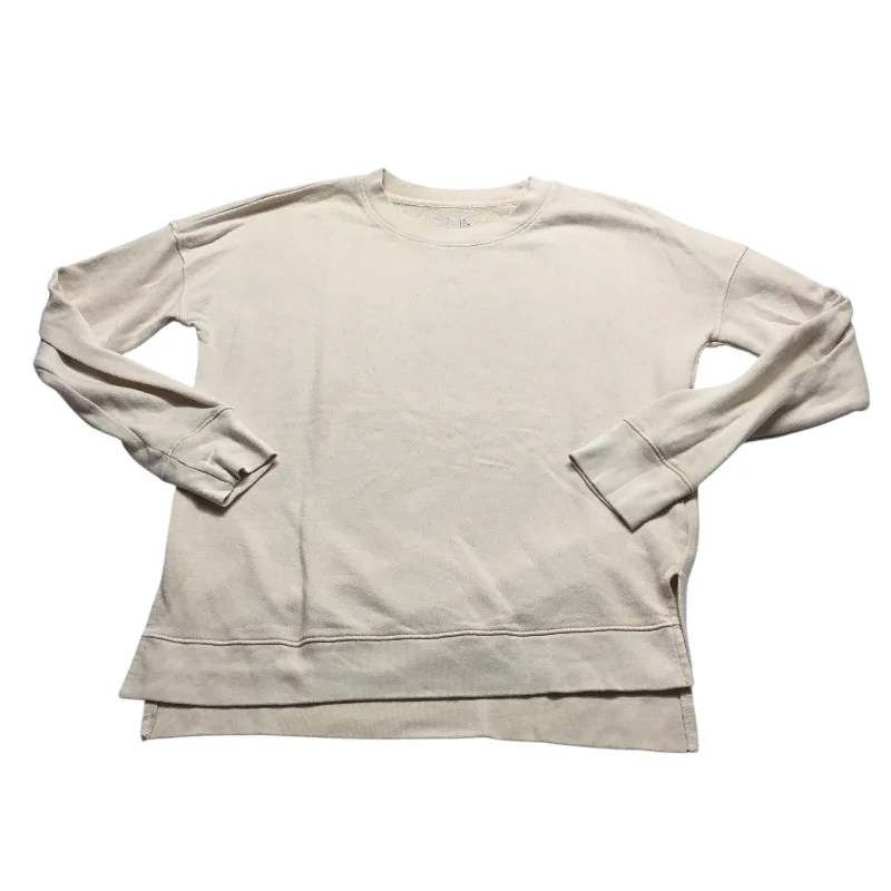 heal modern sweatshirts -Sweatshirt Crewneck By Time And Tru In Cream, Size: S