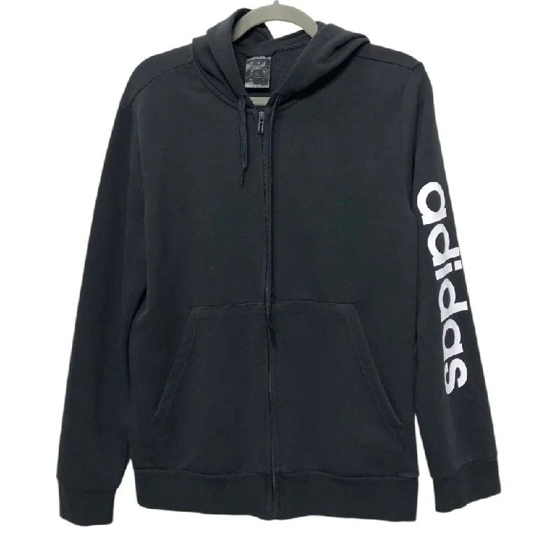 flex fashion sweatshirts -Athletic Sweatshirt Hoodie By Adidas In Black, Size: Xl