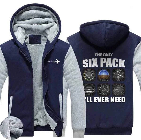 plush chic hoodies -SIX PACK ZIPPER SWEATERS