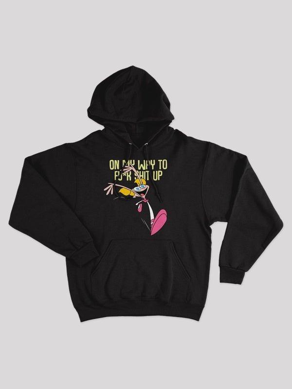 beam hoodies glow -On my way Black Women's Hoodie