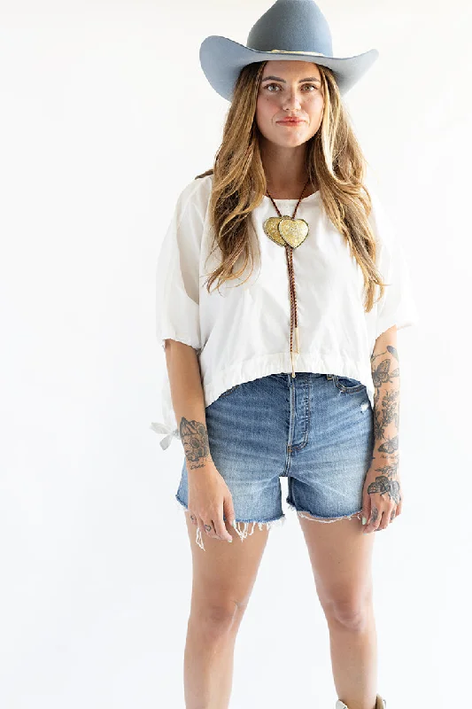 airy mesh shorts -Bottom Line Denim High Rise Short