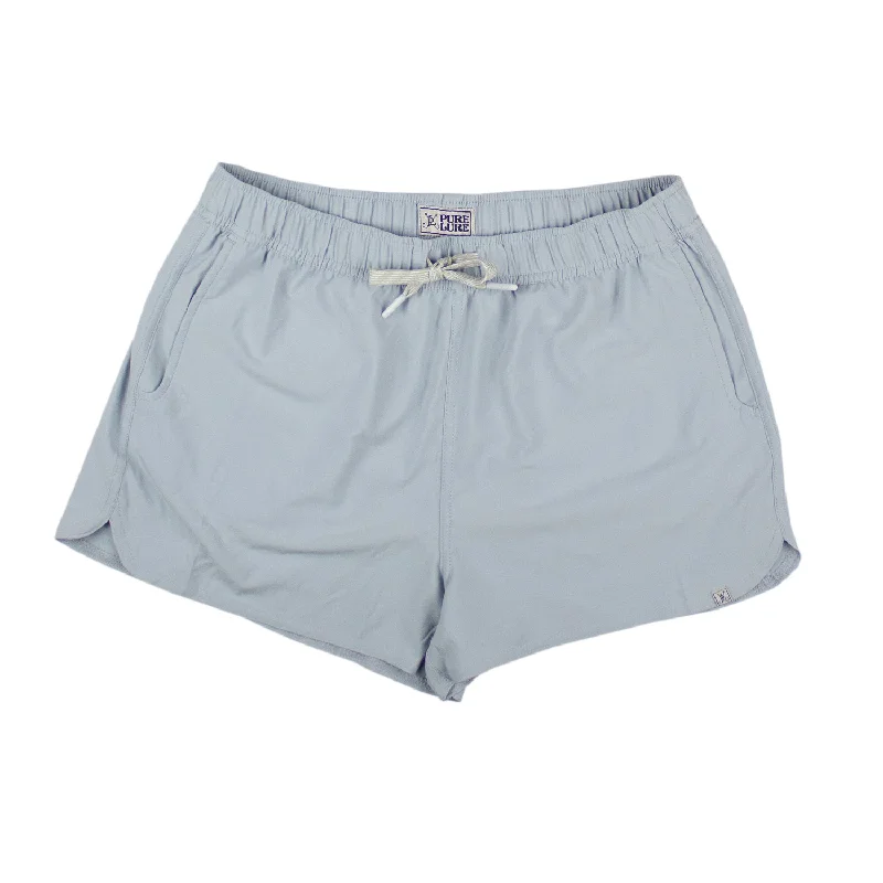 rib elastic shorts -Sands