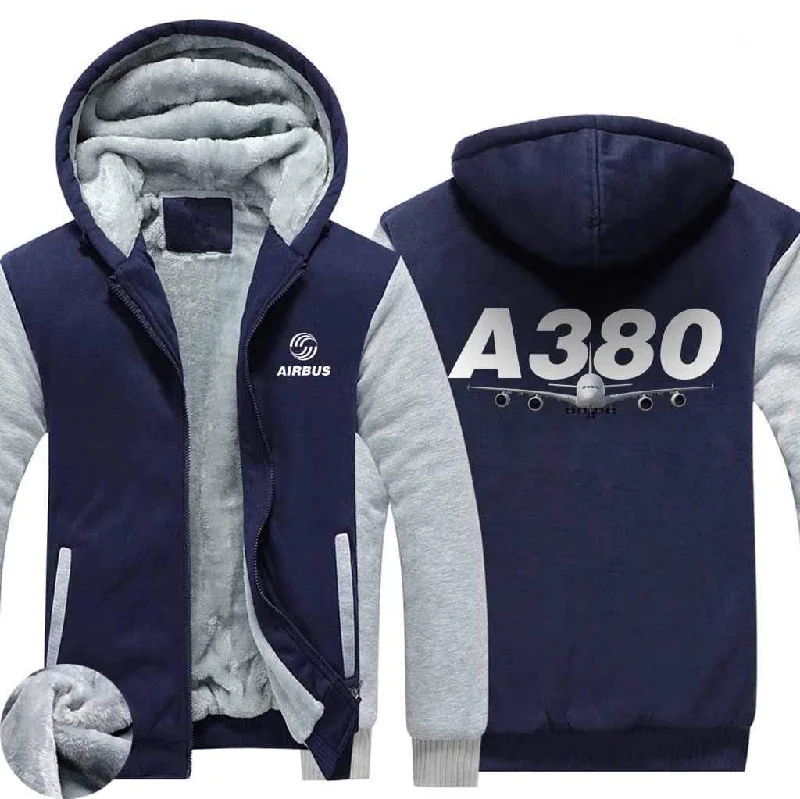 pulse chic hoodies -AIRBUS A380 ZIPPER SWEATERS