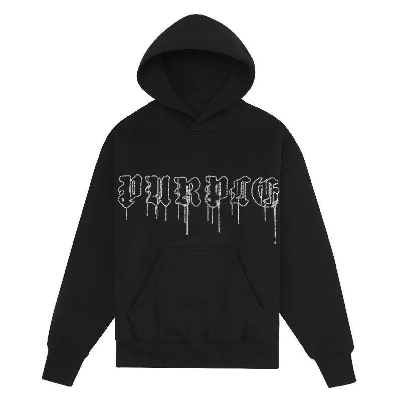 lush style hoodies -Crystal Gothic Drip Hoodie