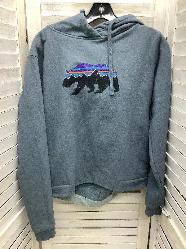 thick sweatshirts for cold -Sweatshirt Hoodie By Patagonia In Teal, Size: M