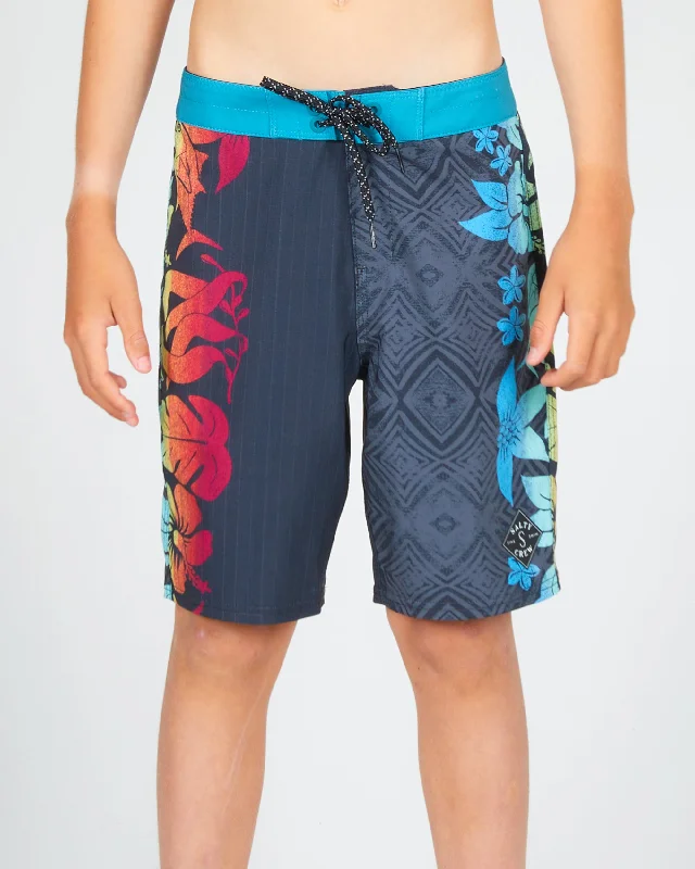 dynamic gym shorts -Cedros Boys Boardshort - Black/Aqua