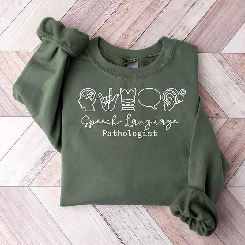 realm sweatshirts medieval -Speech Therapist Language Pathologist Sweatshirt