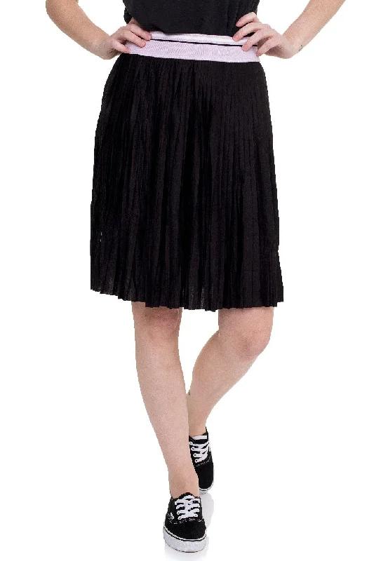 neat modern skirts -Volcom - Siiya Pleated Black - Skirt