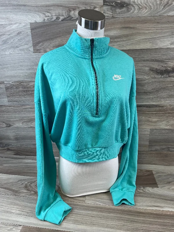 boost sweatshirts gym -Athletic Sweatshirt Crewneck By Nike Apparel In Green, Size: M