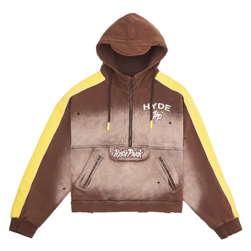 frame abstract hoodies -Off-Road Rally Hoodie | Brown