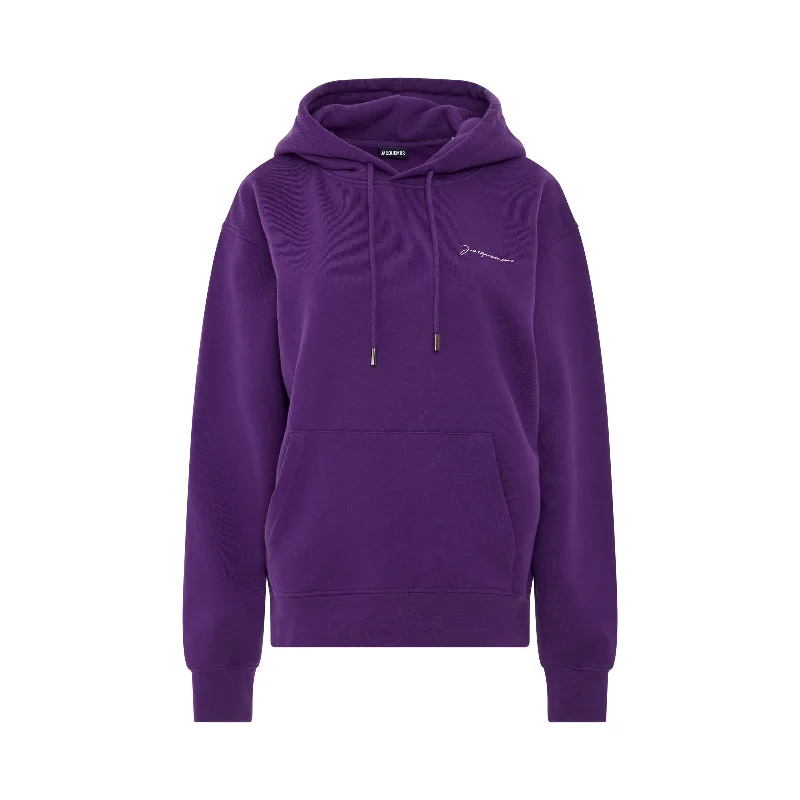 palm vivid hoodies -Brode Logo Hoodie in Dark Purple