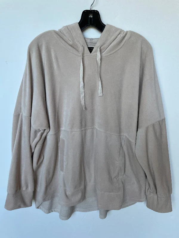 reef sleek sweatshirts -Sweatshirt Hoodie By Donna Karan In Tan, Size: L