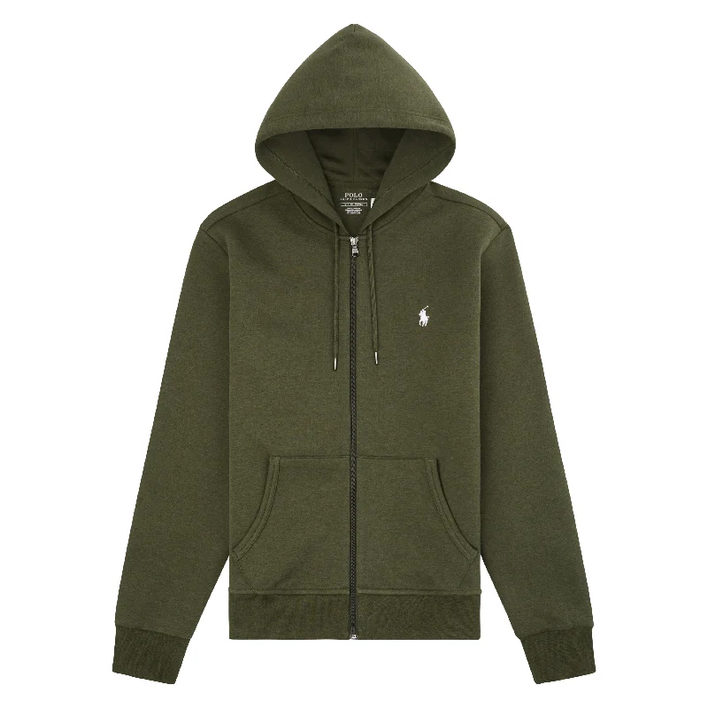 tribe fashion hoodies -Double-Knit Tech Full Zip Hoodie | Alpine Heather