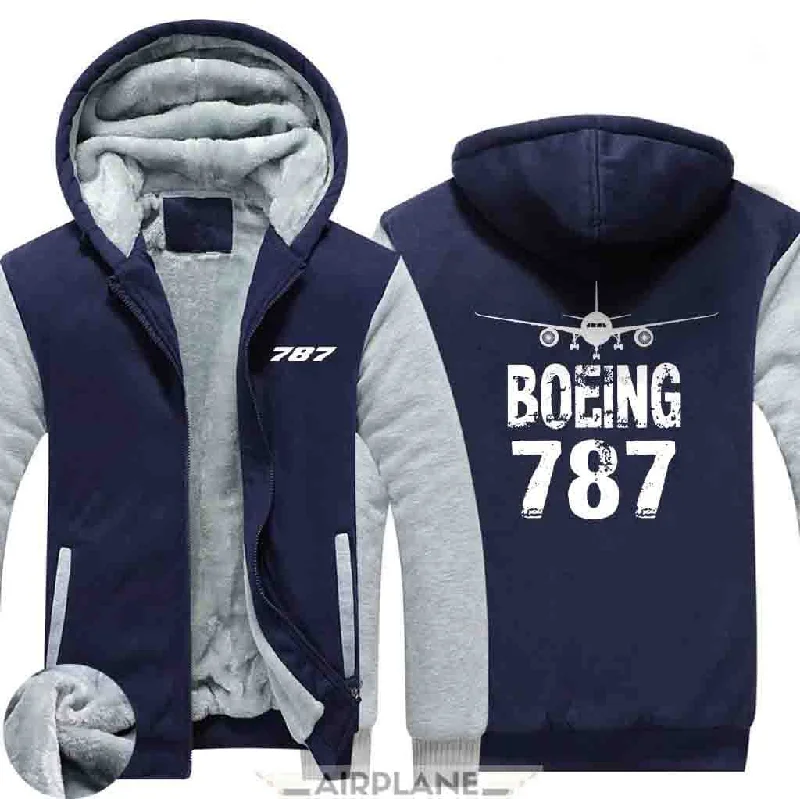 fade hoodies trendy -BOEING B787 ZIPPER SWEATERS