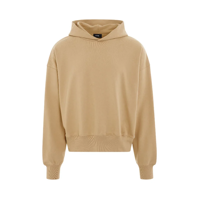 trail bold hoodies -Back Basic Logo Hoodie in Beige