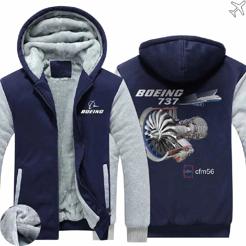 pet chic hoodies -BOEING CFM 56 ENGINE ZIPPER SWEATERS