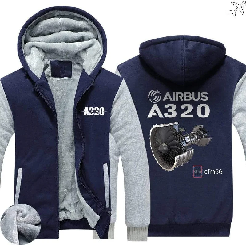 pulse bold hoodies -AIRBUS A320 CFM 56 ZIPPER SWEATERS