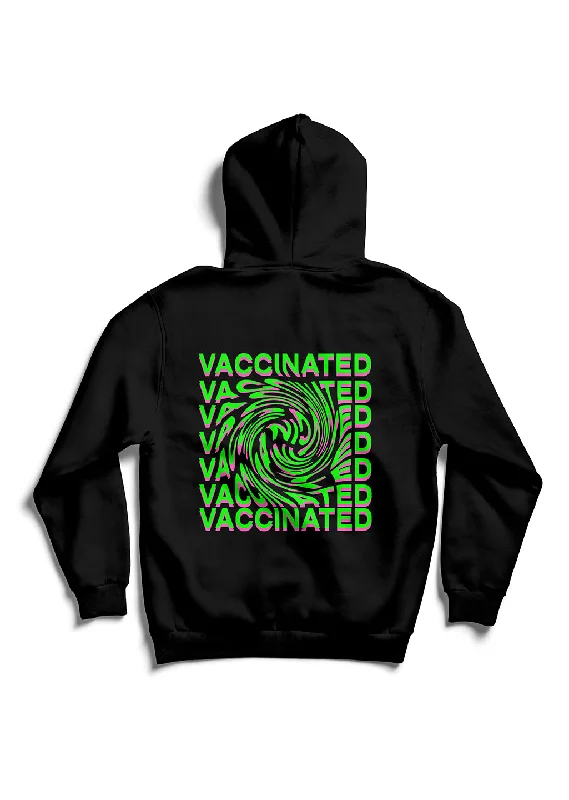 frame vibe hoodies -Vaccinated / Oversized Pullover Hoodie