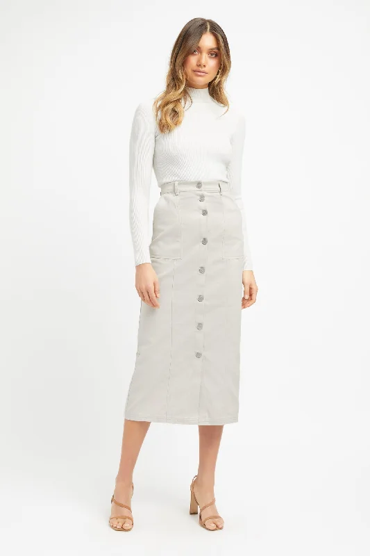 flared trim skirts -Dublin Midi Skirt