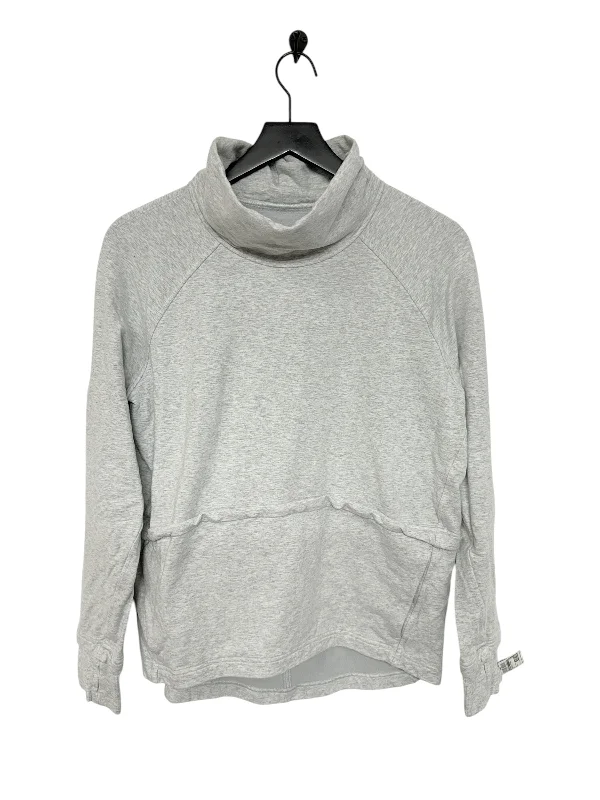 thick stripe sweatshirts -Sweatshirt Crewneck By Lululemon In Grey, Size: 4