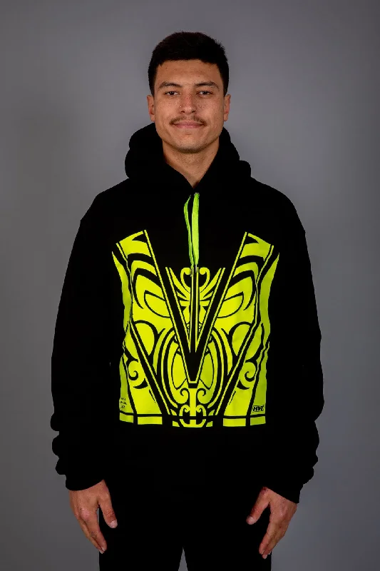 bold hoodies festival -Maori Unisex Hoodie Yellow [Hi-Vis]