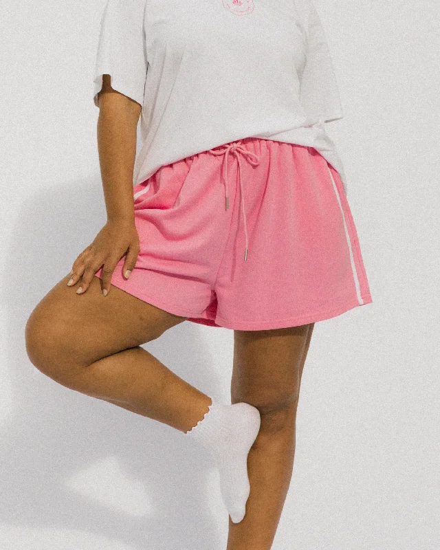 crisp cut shorts -Essentials Track Shorts | Pink & White