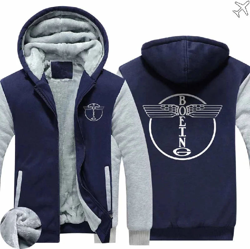 boom trend hoodies -BOEING OLD LOGO ZIPPER SWEATERS