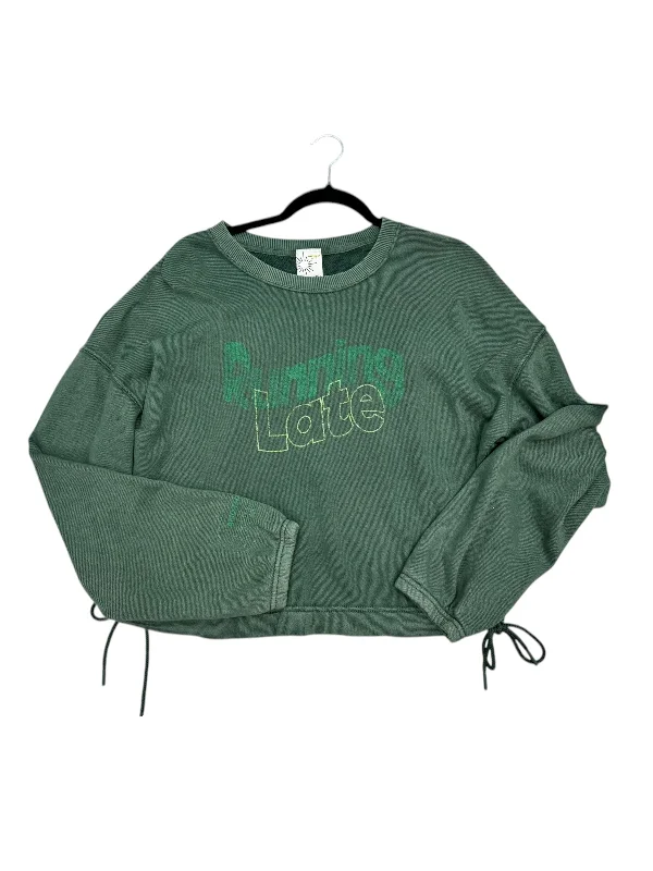 flex sleek sweatshirts -Sweatshirt Crewneck By Aerie In Green, Size: M