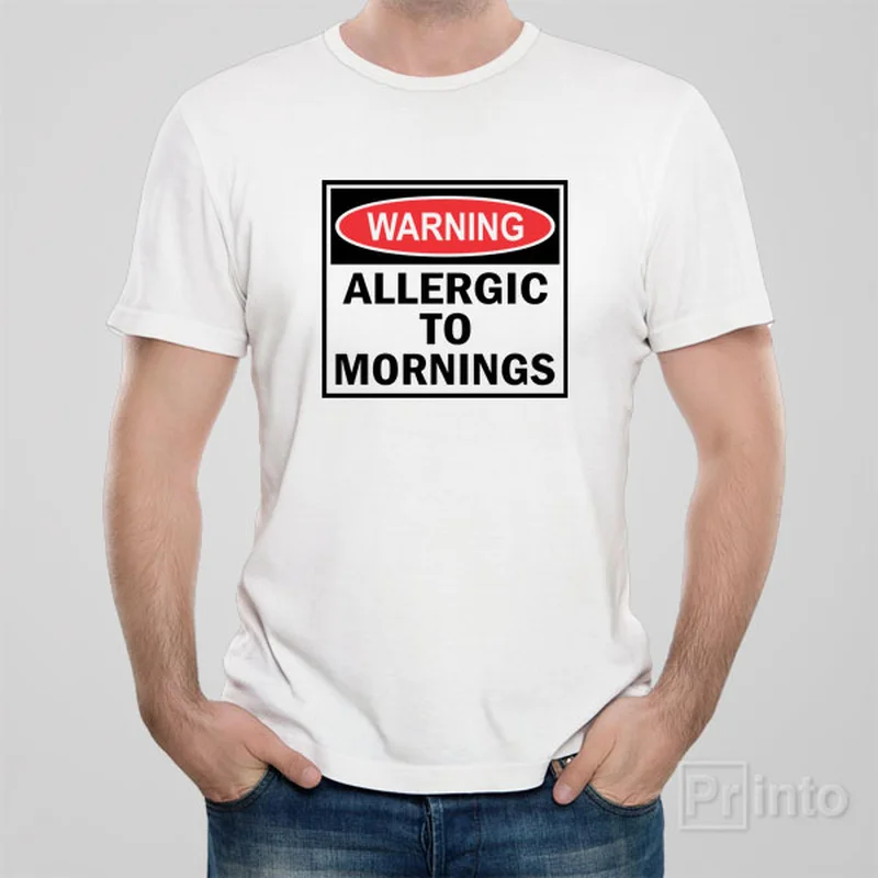 cozy textured t-shirts -Allergic to mornings