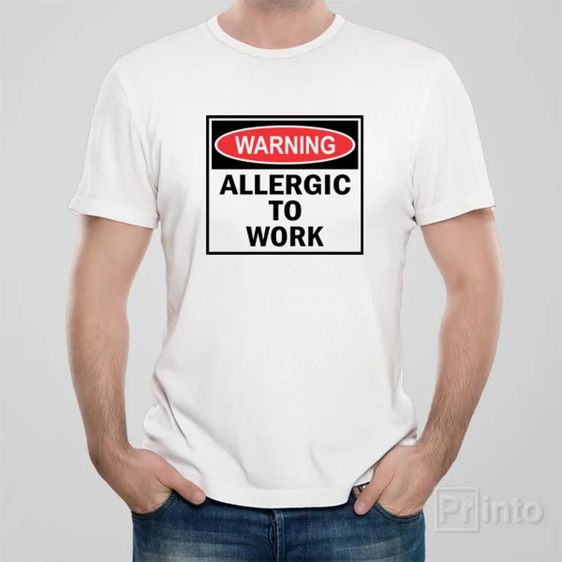 print iconic t-shirts -Allergic to work