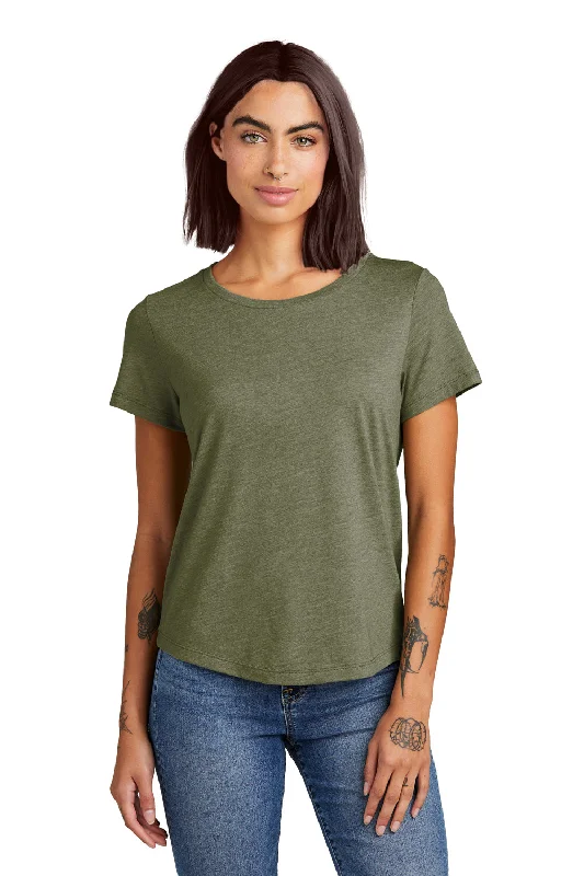 iconic retro t-shirts -Allmade Womens Short Sleeve Scoop Neck T Shirt - Olive You Green