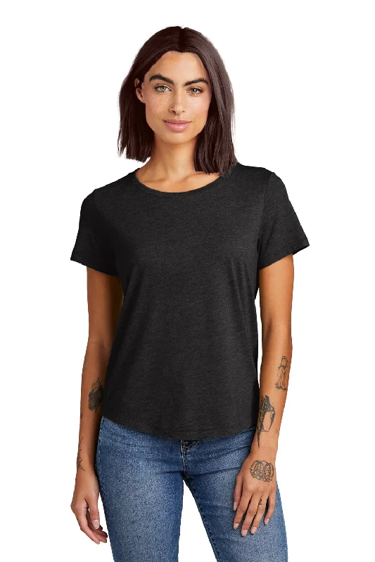 chic high neck t-shirts -Allmade Womens Short Sleeve Scoop Neck T Shirt - Space Black