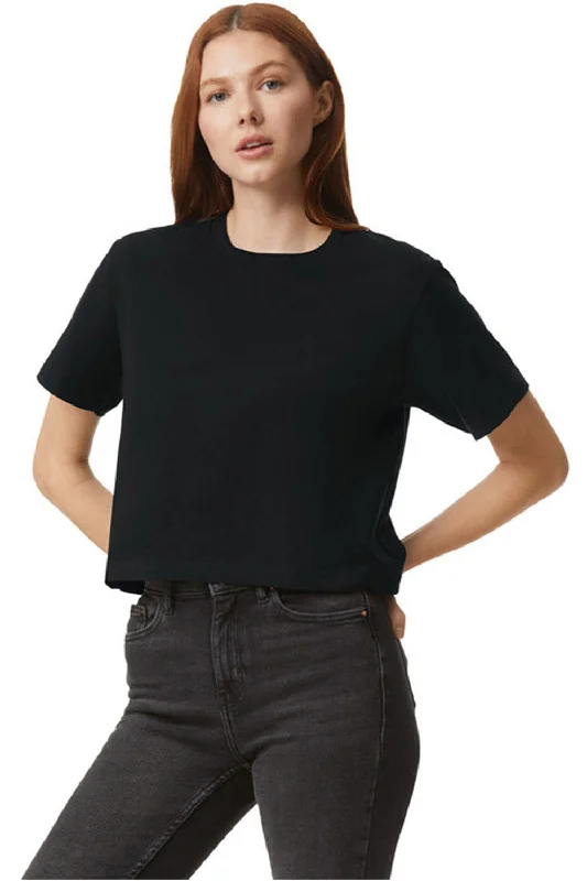 chill everyday t-shirts -American Apparel Womens Fine Jersey Boxy Short Sleeve Crewneck T-Shirt - Black