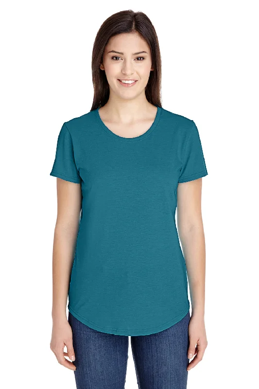 loose chill t-shirts -Gildan Womens Short Sleeve Crewneck T-Shirt - Heather Galapagos Blue - Closeout