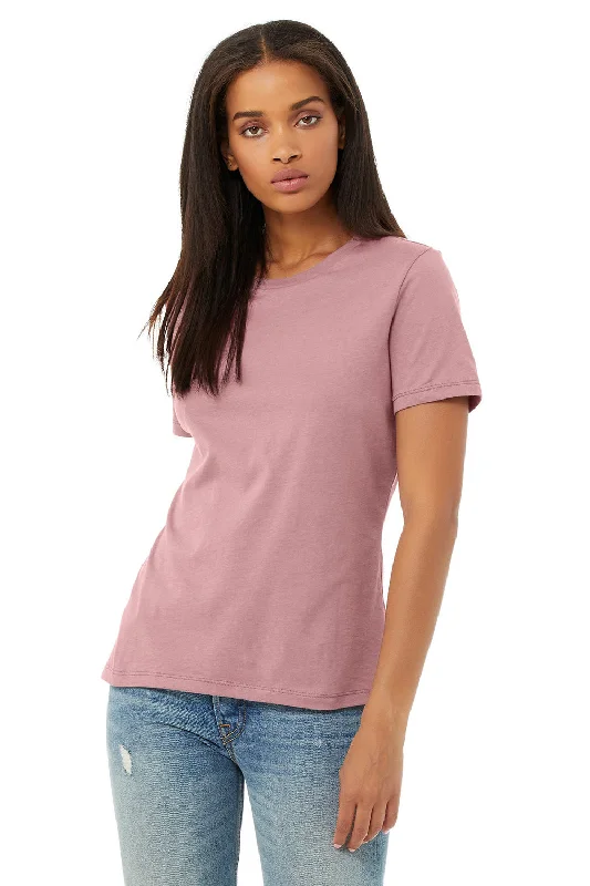 pattern quirky t-shirts -Bella + Canvas Womens Relaxed Jersey Short Sleeve Crewneck T-Shirt - Orchid