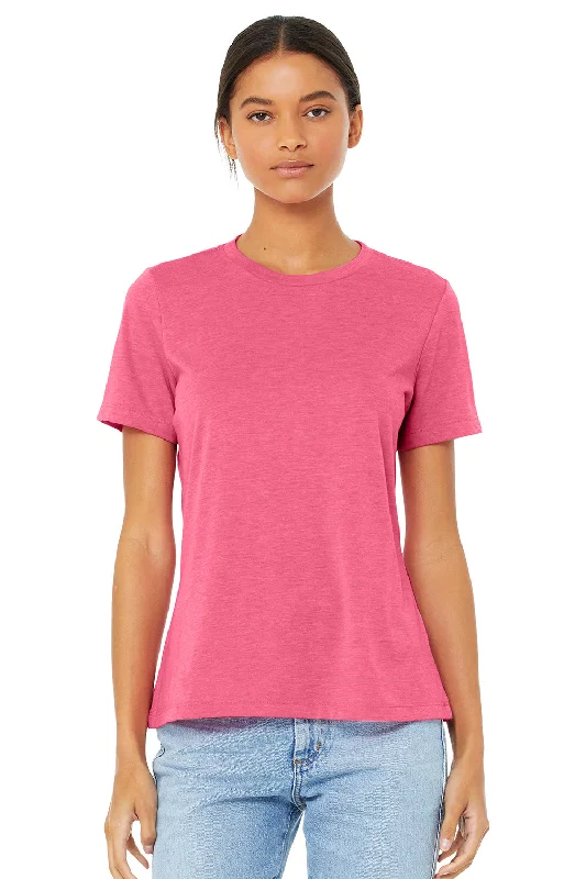 light packing t-shirts -Bella + Canvas Womens Short Sleeve Crewneck T-Shirt - Charity Pink